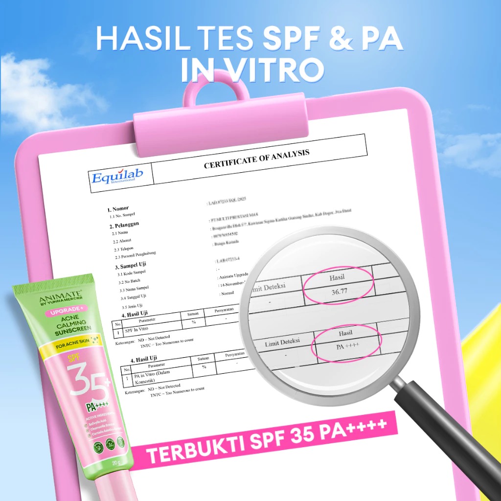 Animate Upgrade+ Acne Calming Sunscreen SPF 35 PA++++ 20gr