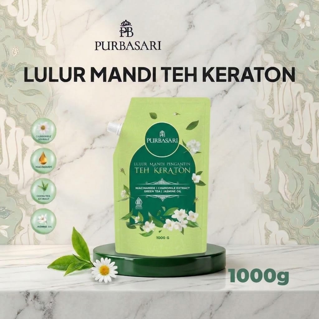 Purbasari Lulur Mandi Pengantin Teh Keraton 1000gr Purbasari Lulur Mandi Pengantin Teh Keraton 1000gr
