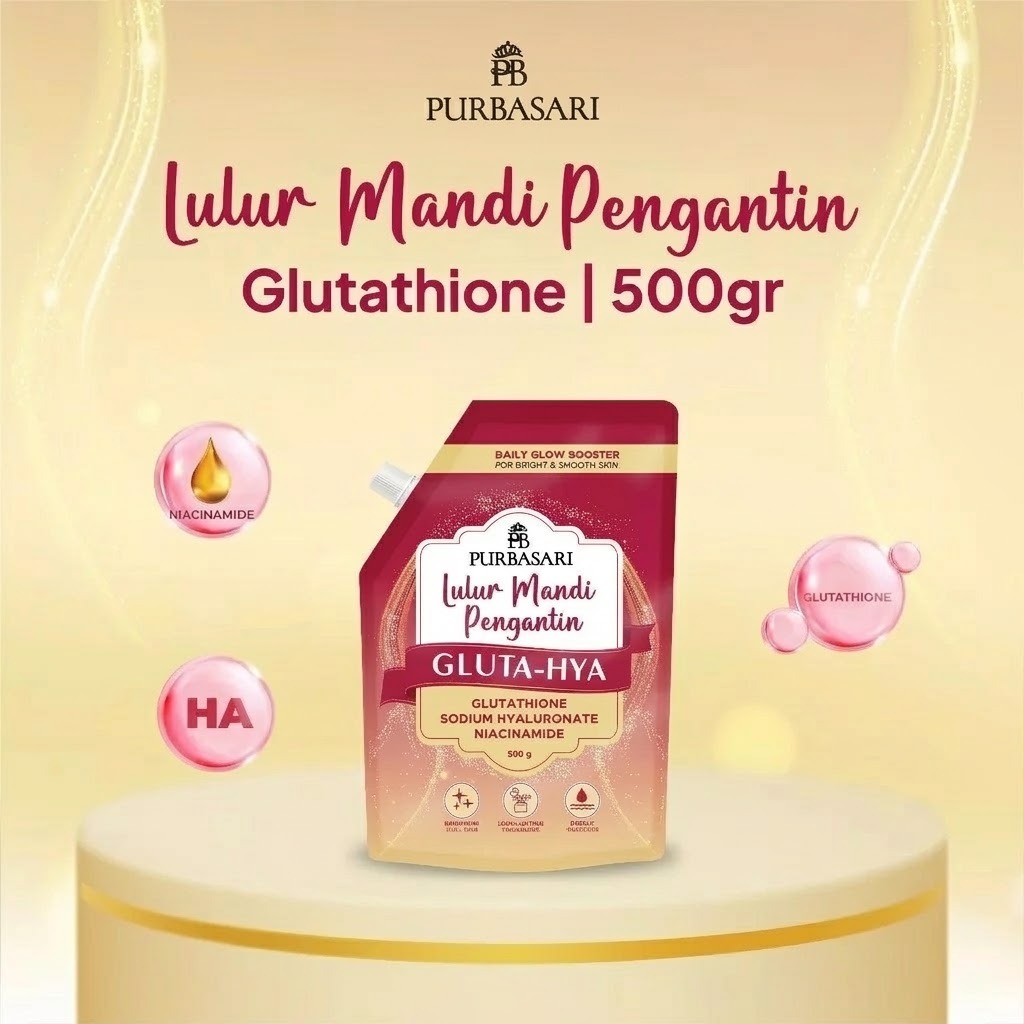 Purbasari Lulur Mandi Pengantin Gluta Hya 500gr Purbasari Lulur Mandi Pengantin Gluta Hya 500gr