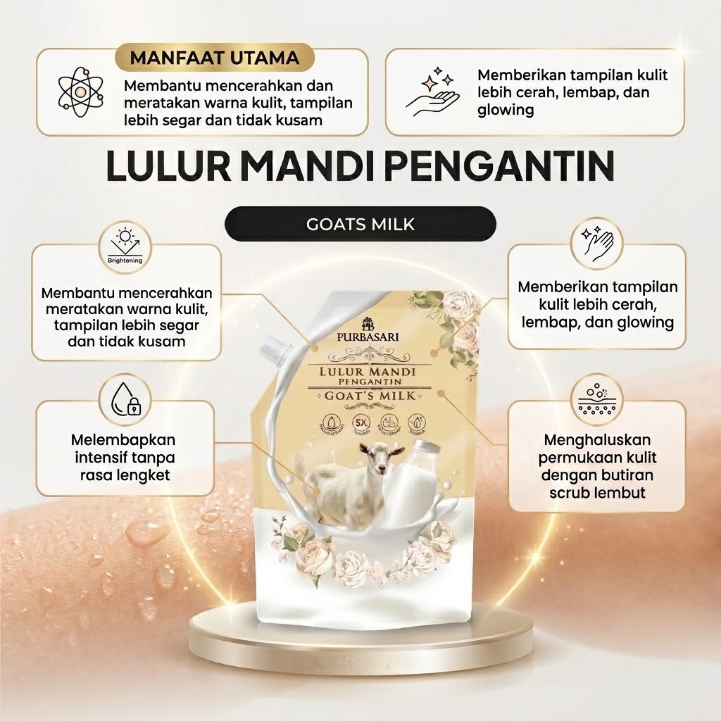 Purbasari Lulur Mandi Pengantin Goats Milk 500gr