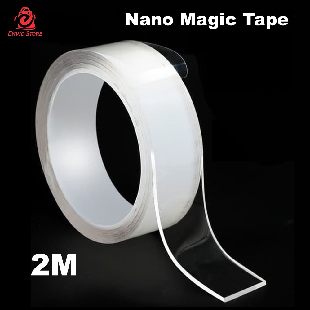 Nano Magic Tape 2Meter (Isolasi Bening Ajaib Double Tape)