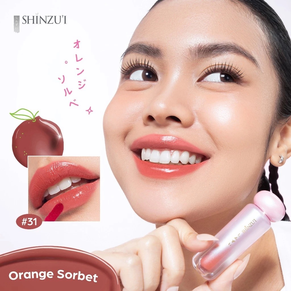 Shinzui Glossy Lip Stain 2gr - 31 Orange Sorbet