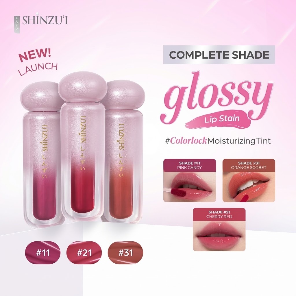 Shinzui Glossy Lip Stain 2gr - 31 Orange Sorbet