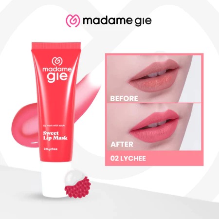 Madame Gie Sweet Lip Mask 10gr - 02 Lychee
