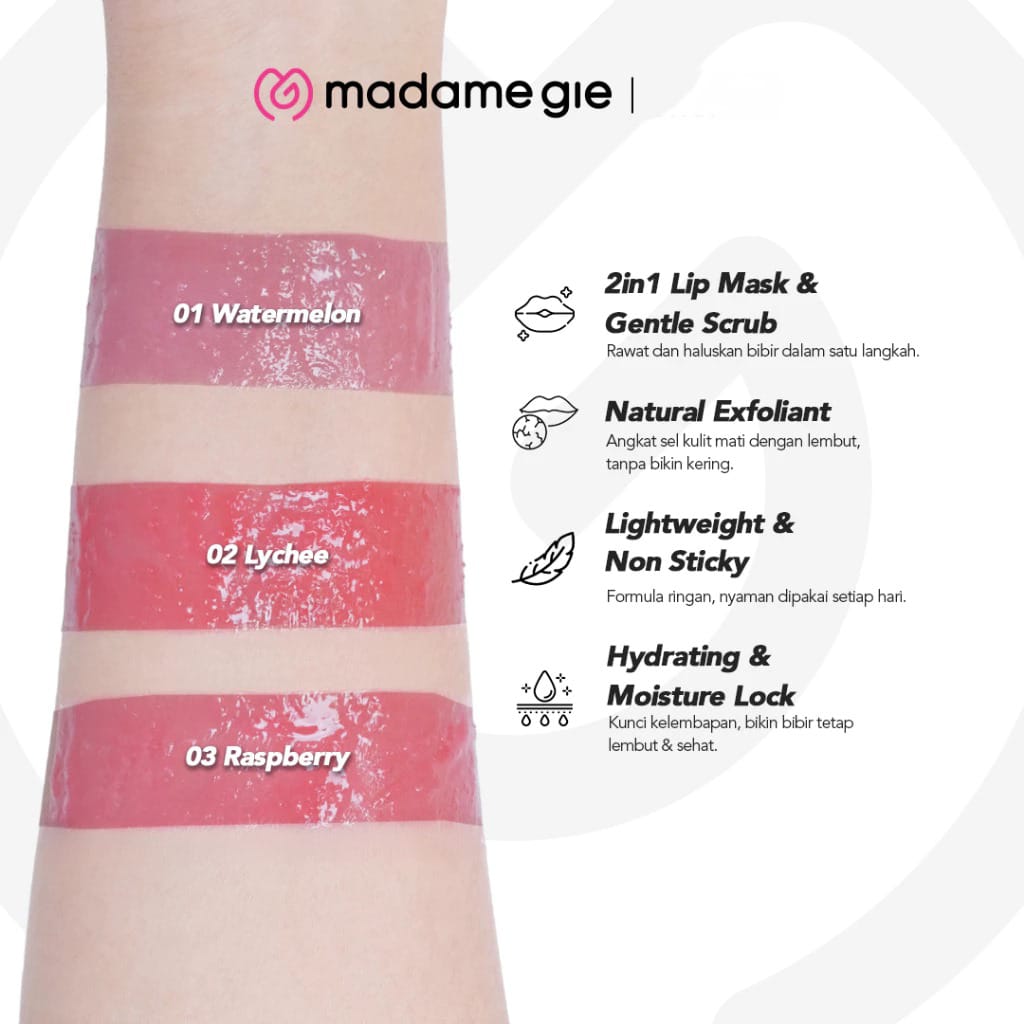 Madame Gie Sweet Lip Mask 10gr - 02 Lychee
