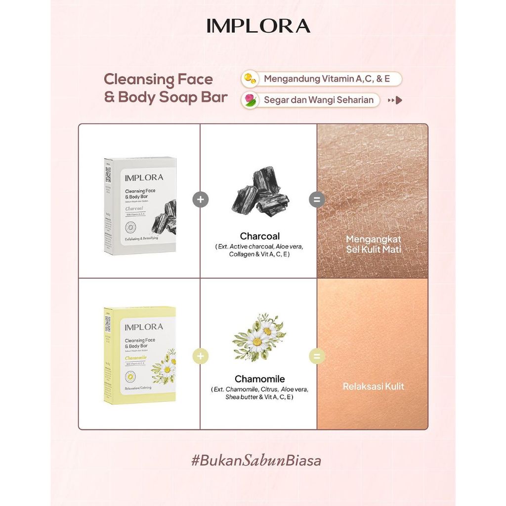 Implora Cleansing Face & Body Bar Soap 60gr - Green Tea Implora Cleansing Face & Body Bar Soap 60gr - Green Tea