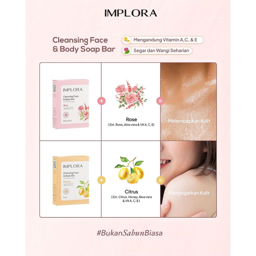 Implora Cleansing Face & Body Bar Soap 60gr - Green Tea Implora Cleansing Face & Body Bar Soap 60gr - Green Tea