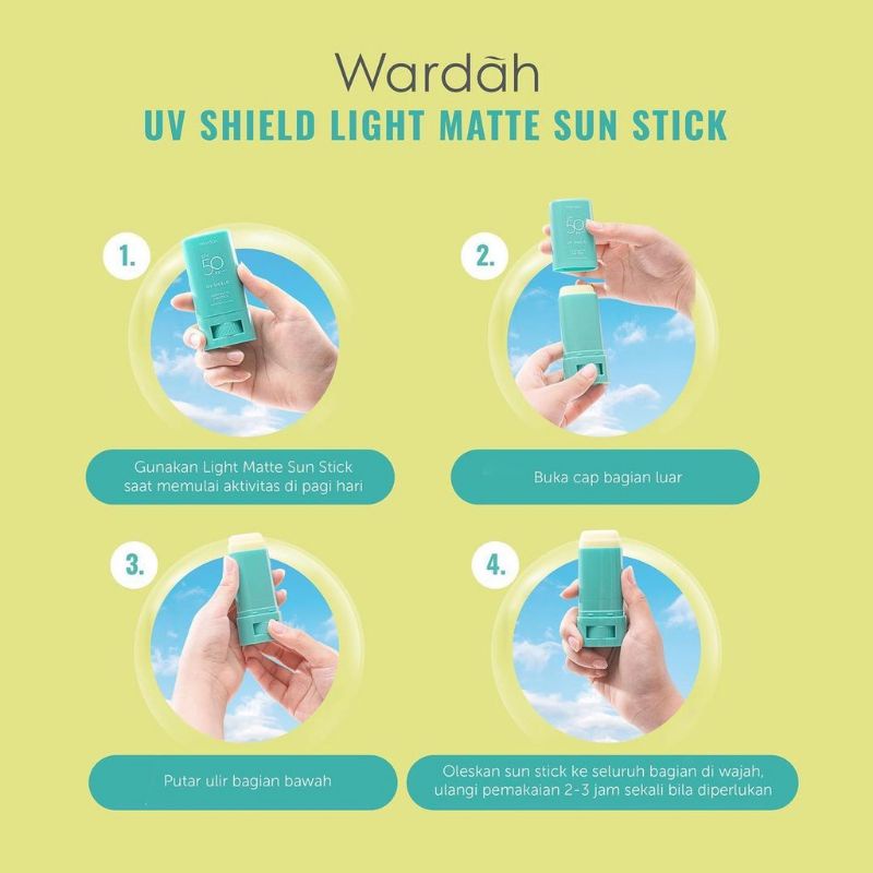 Wardah UV Shield Light Matte Sun Stick SPF50 PA++++ 22gr Wardah UV Shield Light Matte Sun Stick SPF50 PA++++ 22gr