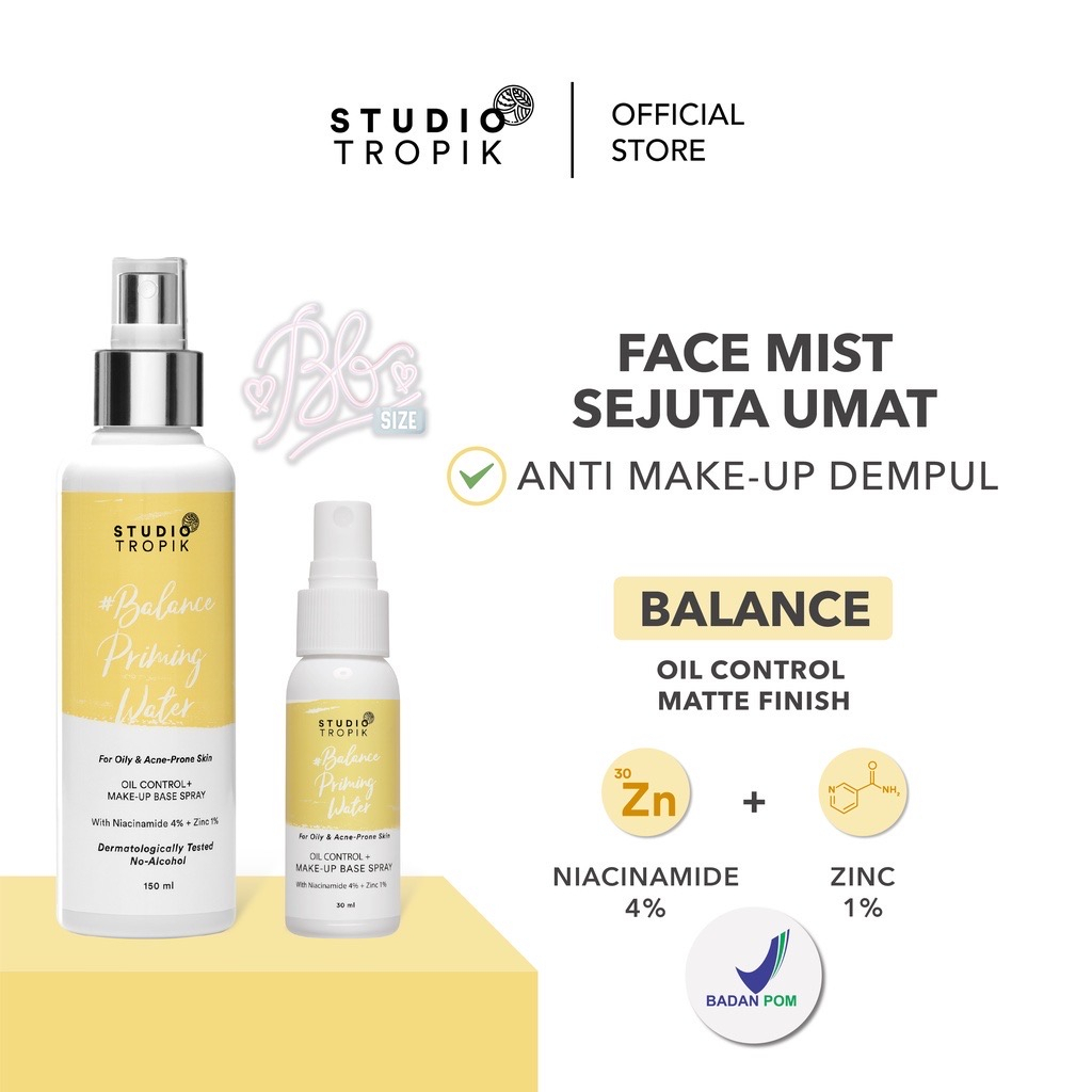 Studio Tropik Triplets Bb Size Priming Water 30ml - Balance