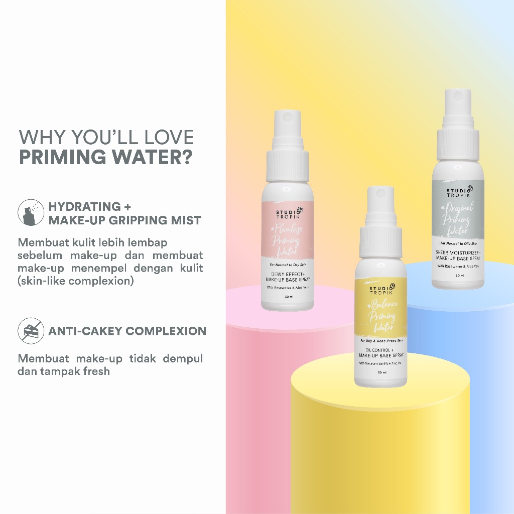 Studio Tropik Triplets Bb Size Priming Water 30ml - Balance