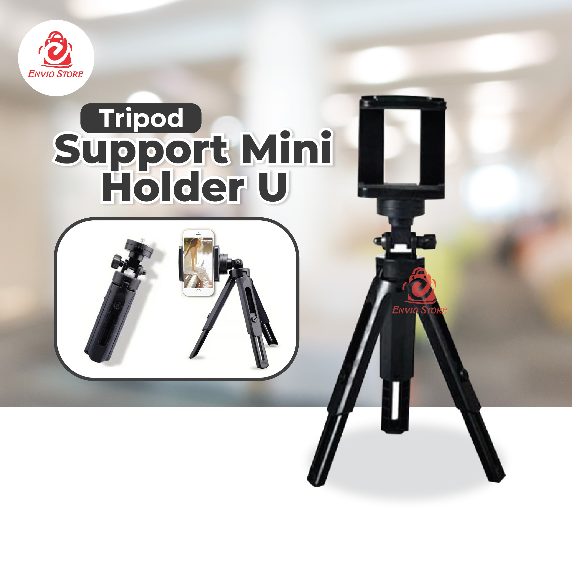 Tripod Support Mini + Holder U for Universal Smartphone