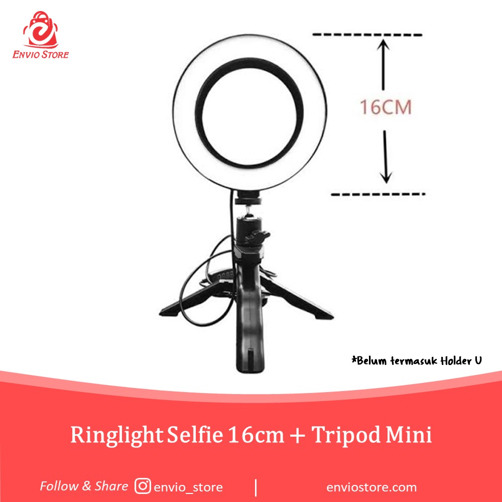 Tripod Mini + Ringlight LED 16cm