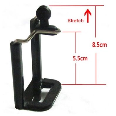 Holder U Hitam Medium Maks 5,7inch - Holder HP Tripod