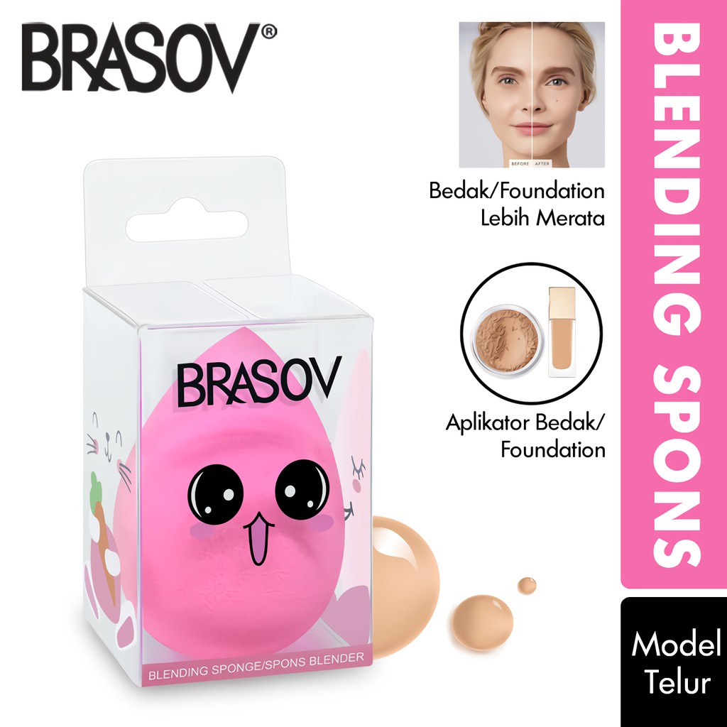Brasov Spons Beauty Blender (Blending Sponge) - Tear Drop (Telur) Brasov Spons Beauty Blender (Blending Sponge) - Tear Drop (Telur)