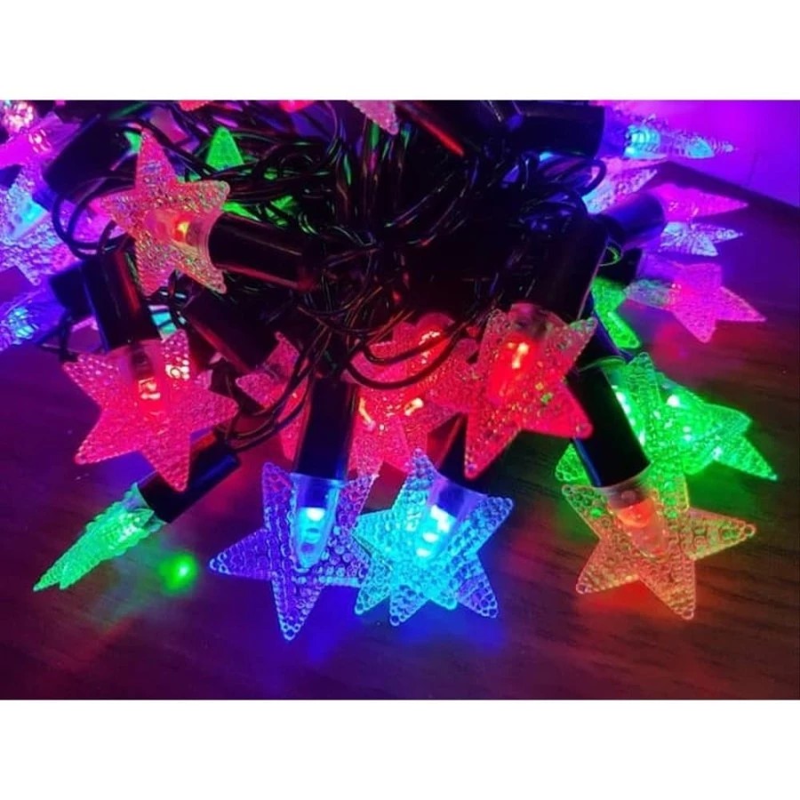 Tumblr Lampu LED BINTANG (3,5 Meter) - RAINBOW (Lampu Hias / Natal Warna Warni)