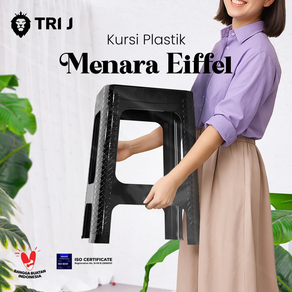 TRI J - Kursi Plastik Eiffel (Kursi Bakso Bangku Kokoh)