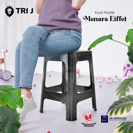 TRI J - Kursi Plastik Eiffel (Kursi Bakso Bangku Kokoh)