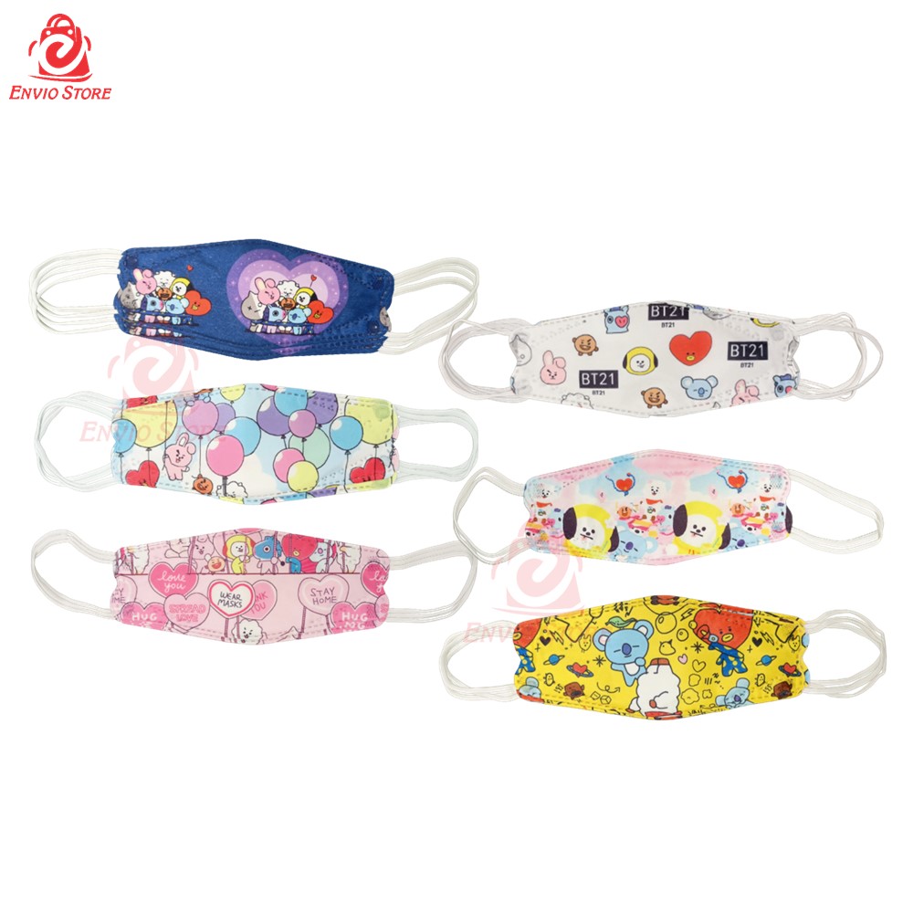 (Isi 10) Masker KF94 KARAKTER Anak 4ply - Disposable Mask