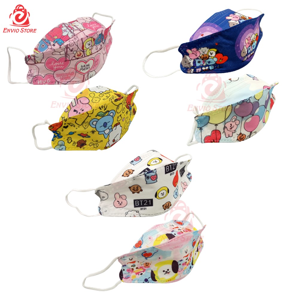 (Isi 10) Masker KF94 KARAKTER Anak 4ply - Disposable Mask