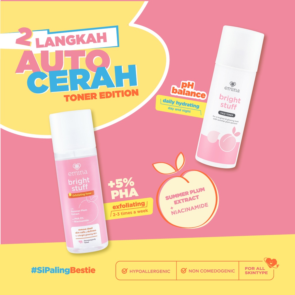 Emina Bright Stuff Exfoliating Toner 100ml