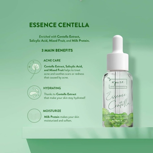 Npure Cica Acne Fighter Starter Kit 3Steps (Face Toner, Serum, Day Cream)