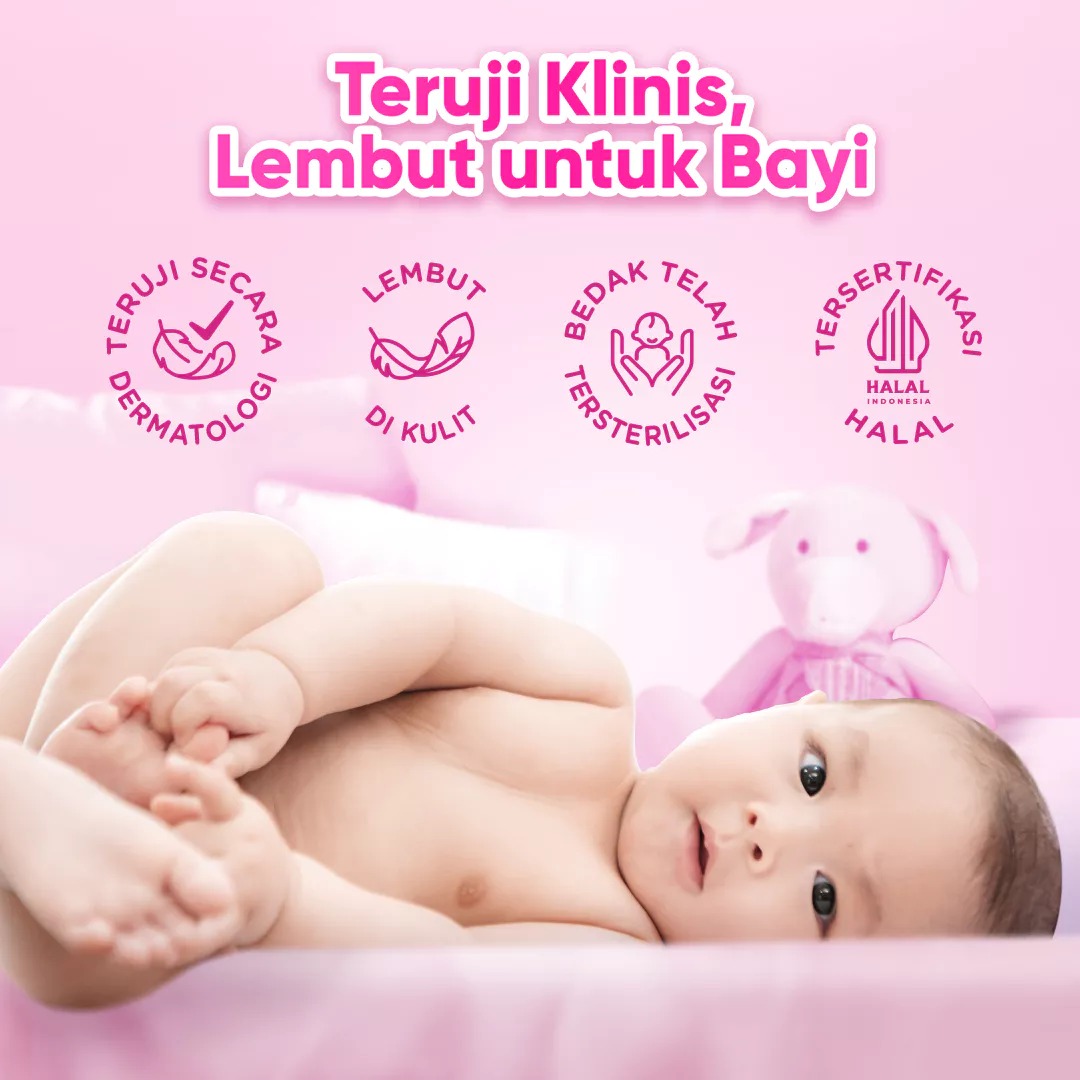 Cussons Baby Bedak Powder 260gr (200+60) - Pink Soft & Smooth