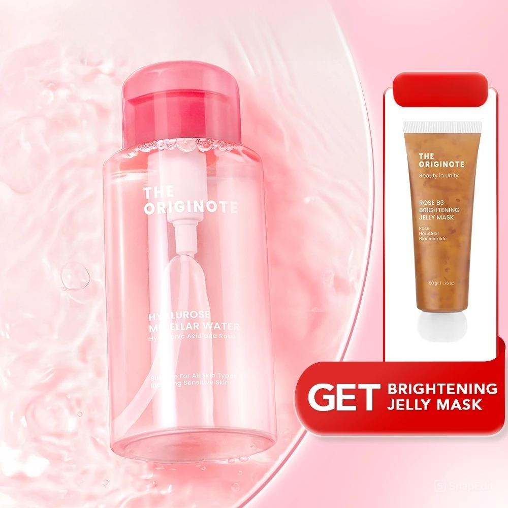 The Originote Hyalurose Micellar Water 300ml + Free Jelly Mask 50gr