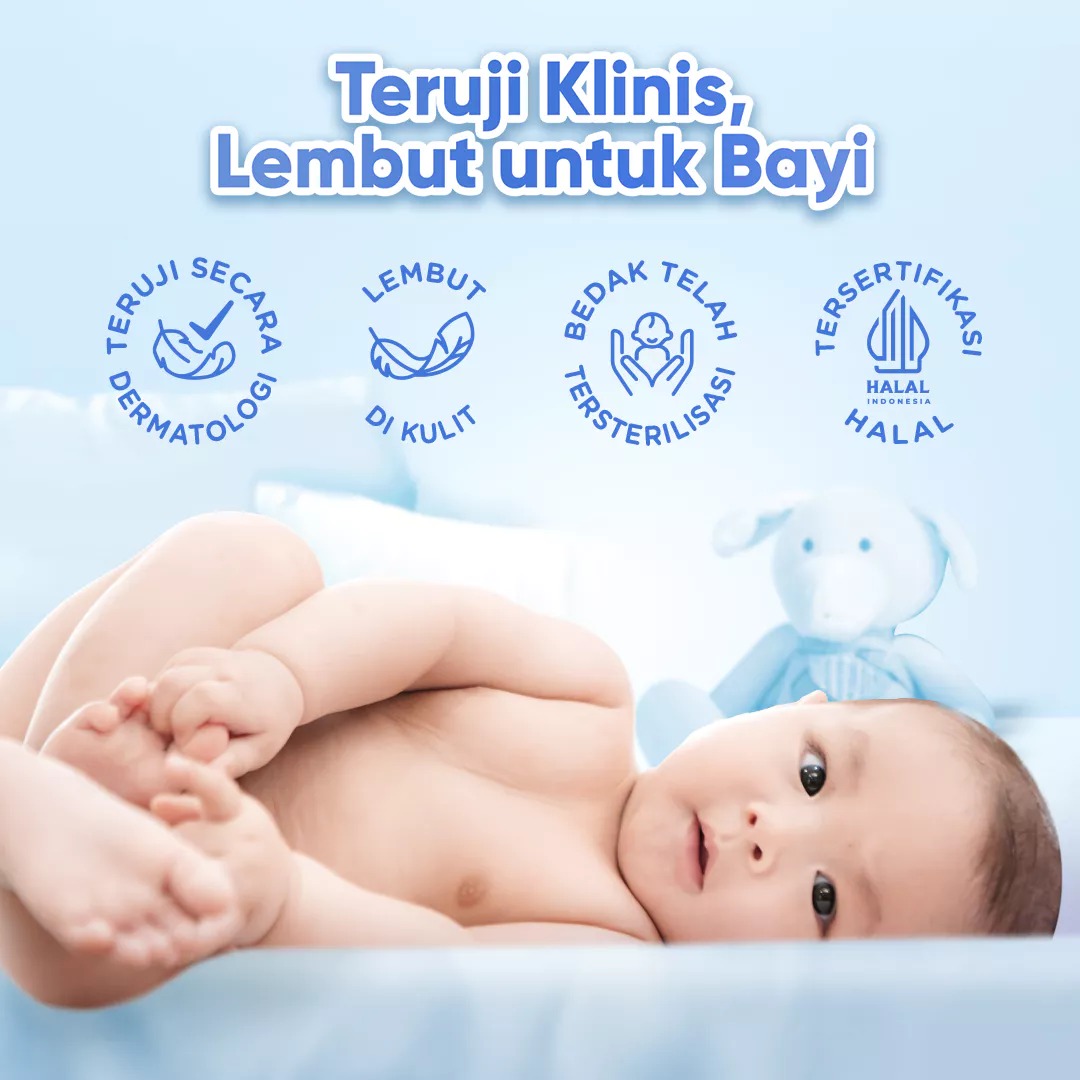 Cussons Baby Bedak Powder 260gr (200+60) - Biru Mild & Gentle